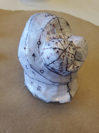 Maquette with Pattern Drawn