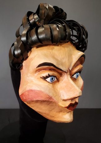Papier Mache mask (3/4 view)